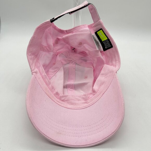 Nike Pink Foam Childrens‎ Youth Adjustable Baseball Cap  Silver Swoosh Logo NEW - Picture 8 of 10